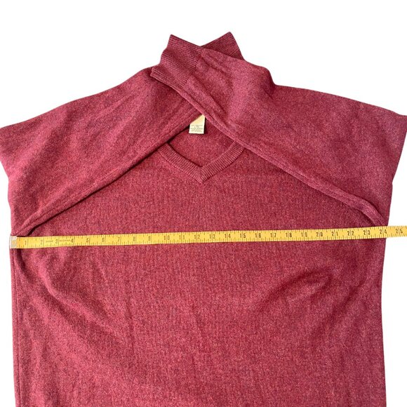 LL Bean Lambswool Sweater Mens Size L Red Pullover Warm Knit Cozy Cabincore - Picture 6 of 7